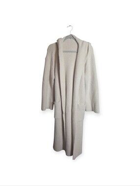 Women's Barefoot Dreams cream long robe, size 2 ( medium to large)